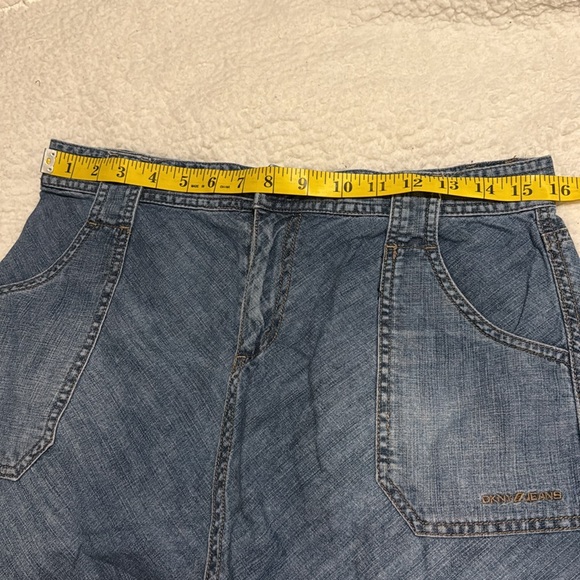 DKNY Jeans A Line Blue Denim Skirt Size 8 - Picture 6 of 8